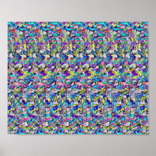 Ut ur rutan Idea - Gömt 3D-utskrift Poster