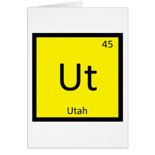 Ut - Utah State Chemistry Periodiska System Symbol Hälsningskort