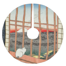 Utagawa Hiroshige - Asakusa Ris fält Julgransmatta Borstad Polyester