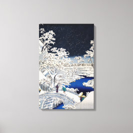 Utagawa Hiroshige - Drum Bridge vid Meguro Canvastryck