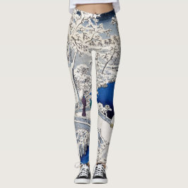 Utagawa Hiroshige - Drum Bridge vid Meguro Leggings