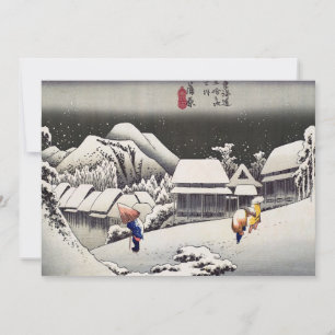 Utagawa Hiroshige - Kvällssnö vid Kanbara Inbjudningar