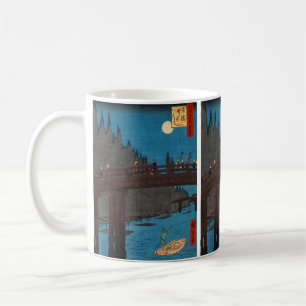 Utagawa Hiroshige - Kyoto Bridge av Moonlight Kaffemugg