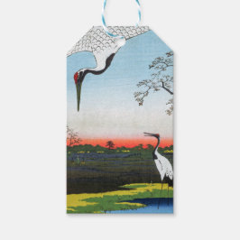 Utagawa Hiroshige - Minowa, Kanasugi, Mikawashima Presentetikett