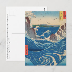 Utagawa Hiroshige - Naruto Whirlpool, Awa-provinse Vykort