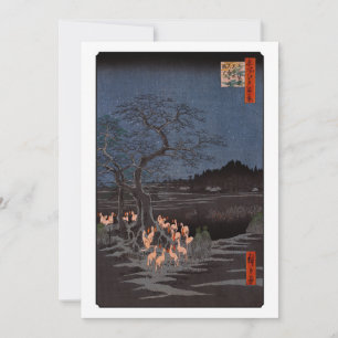 Utagawa Hiroshige - Nyårsafton Foxfire Inbjudningar