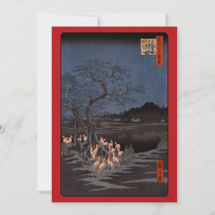 Utagawa Hiroshige - Nyårsafton Foxfire Tack Kort