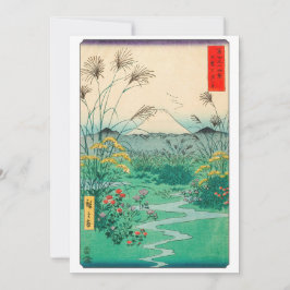 Utagawa Hiroshige - Otsuki Plain in Kai Province Tack Kort