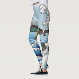 Utagawa Hiroshige - Sea off Satta, Suruga Province Leggings