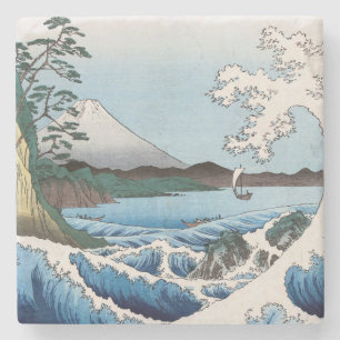 Utagawa Hiroshige - Sea off Satta, Suruga Province Stenunderlägg