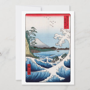 Utagawa Hiroshige - Sea off Satta, Suruga Province Tack Kort