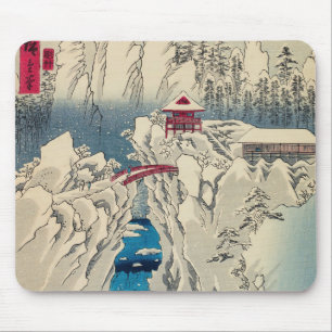Utagawa Hiroshige - Snö på berget Haruna Musmatta