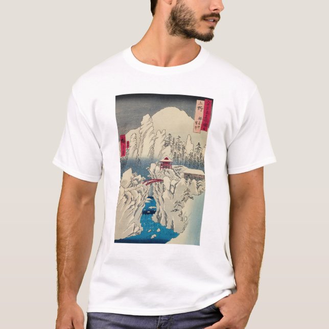 Utagawa Hiroshige - Snö på berget Haruna T Shirt (Framsida)