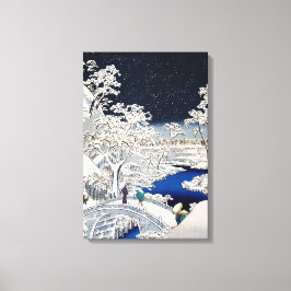 Utagawa Hiroshige - Trumbron vid Meguro Canvastryck