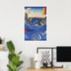 Utagawa Hiroshige, Vild Sea Breaking på Sten Poster (Home Office)