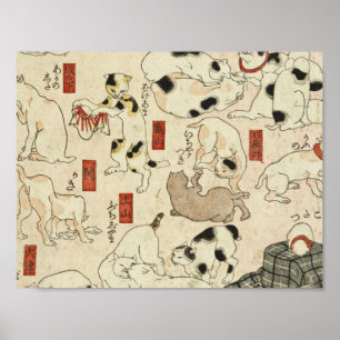 Utagawa Kuniyoshi - Katter Poster
