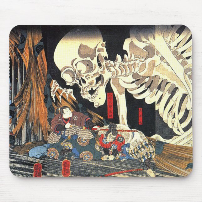Utagawa Kuniyoshi Takiyasha Witch och Skeleton Musmatta (Framsidan)