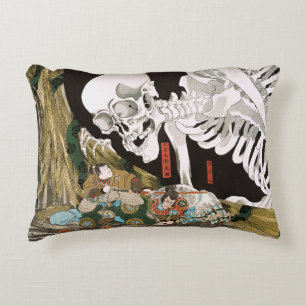 Utagawa Kuniyoshi Warrior vs Ghost,Japansk Art Prydnadskudde