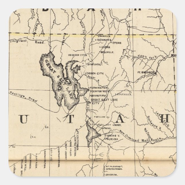 Utah 9 fyrkantigt klistermärke (Framsida)