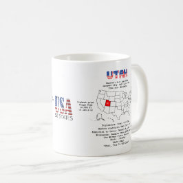 Utah American State på karta och användbar informa Kaffemugg