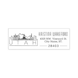 Utah | Anpassningsbar Adress självtryckande Frimär Självfärgande Stämpel