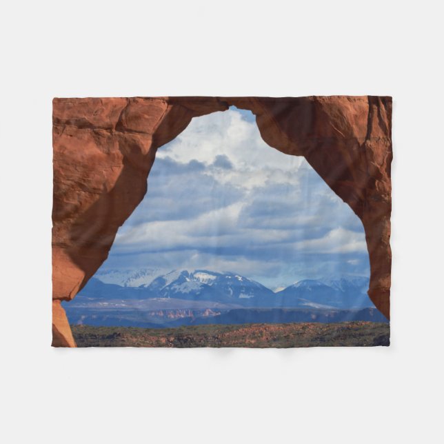 Utah, Arches National Park, Delicate Arch Fleecefilt (Framsidan (Horisontell))