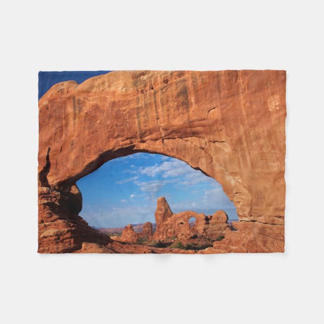 Utah, Arches National Park, Turret Arch 3 Fleecefilt (Framsidan (Horisontell))