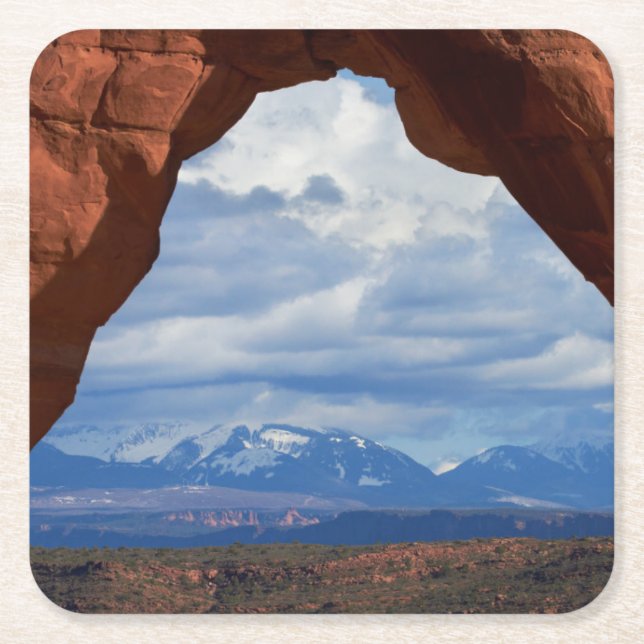 Utah, Arches nationalpark, Delicate Arch Underlägg Papper Kvadrat (Framsidan)