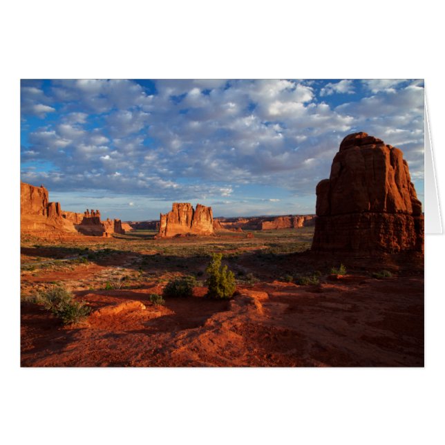 Utah, Arches nationalpark, klippformationer 1 Hälsningskort (Framsidan Horizontal)