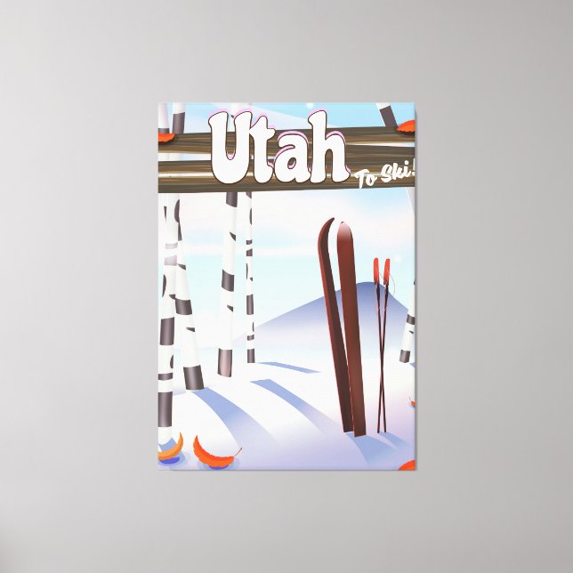 Utah att åka skidor! canvastryck (Framsida)