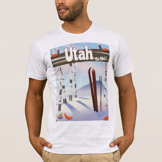 Utah att åka skidor! t shirt (Framsida)