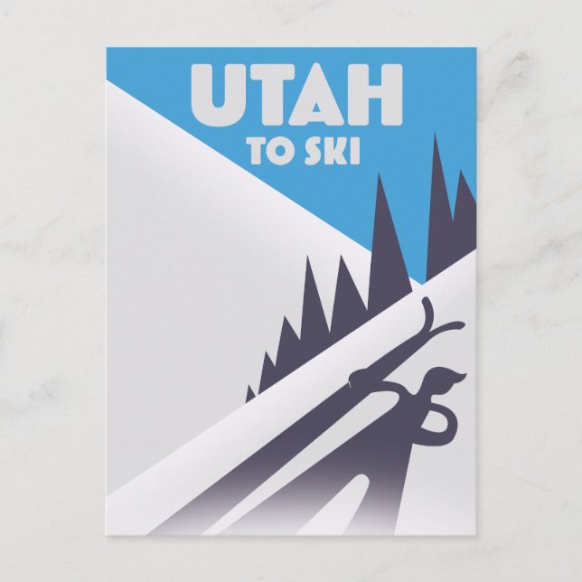 Utah Att Ski Helg Vykort (Framsida)