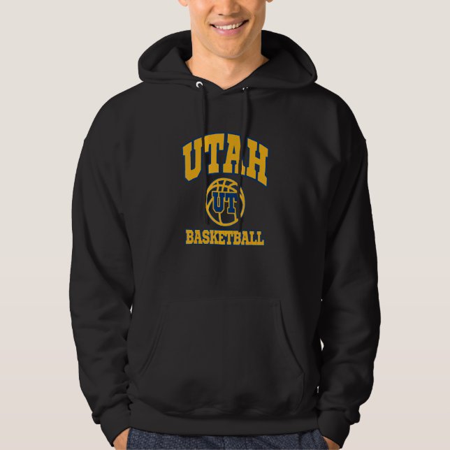 Utah Basketball Fläkt Jersey Stil Sporty Design St Hoodie (Framsida)