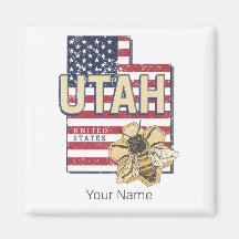 Utah Bee United Stater Retro Karta Vintage USA