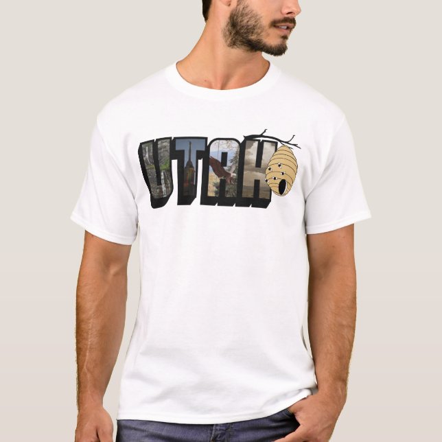 Utah Beehive State Big Brev T Shirt (Framsida)