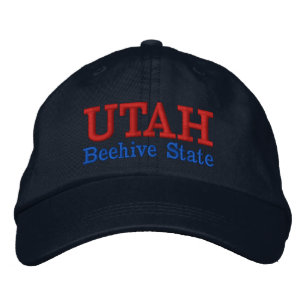 Utah Beehive State Embroized Hat Broderad Keps