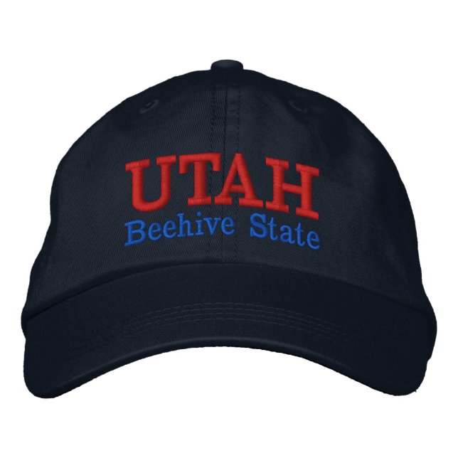 Utah Beehive State Embroized Hat Broderad Keps (Framsida)