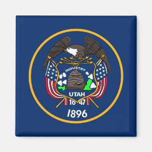 Utah Beehive State Industry Flagga Magnet