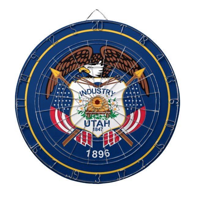 Utah: Beehive State US Flagga, Industry Darttavla (Framsidan)