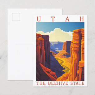 Utah Beehive-staten USA Travel Ställe Vykort