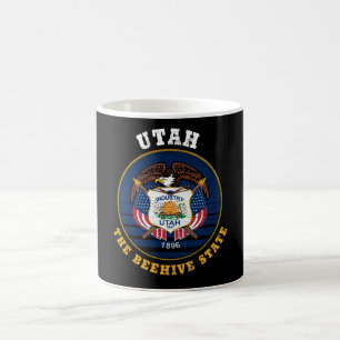 UTAH BEEHIVE STATLIG FLAGGA KAFFEMUGG