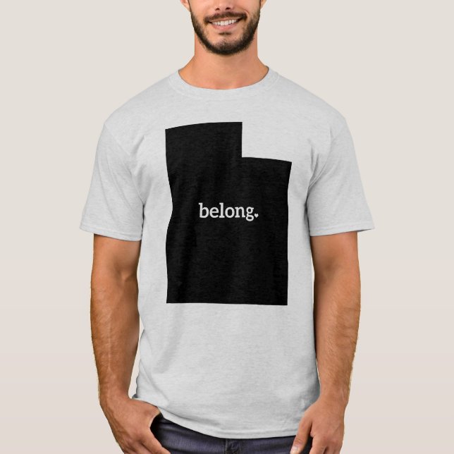 Utah Belong State Karta T-Shirt (Framsida)