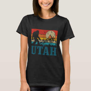 Utah Bigfoot Vintage Berg Vandring Camping Jakt T Shirt