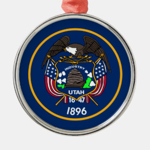 Utah: Bihushållet amerikansk flagga, industri Julgransprydnad Metall