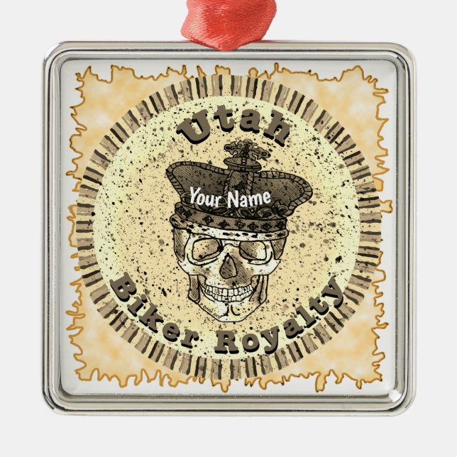 Utah Biker Julgransprydnad Metall (Framsidan)