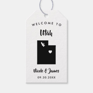 Utah Bröllop Welcome Bag Märkre, Karta Presentetikett