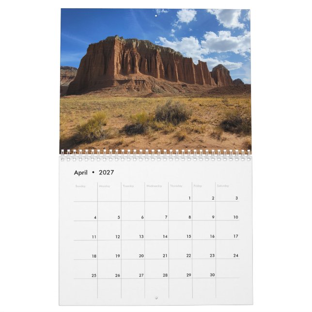 Utah Calendar Kalender (Apr 2027)