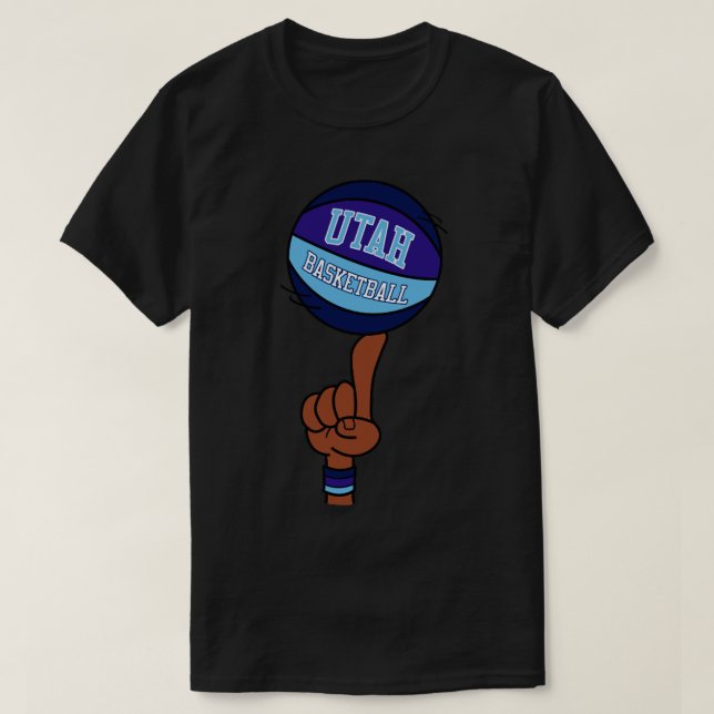 Utah Classih Basketball Finger Spin T Shirt (Design framsida)