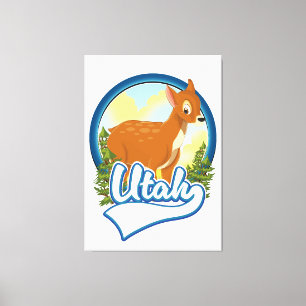 Utah Deer Travel logotyp Canvastryck