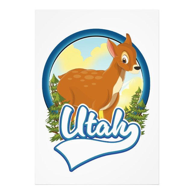 Utah Deer Travel logotyp Fototryck (Framsidan)
